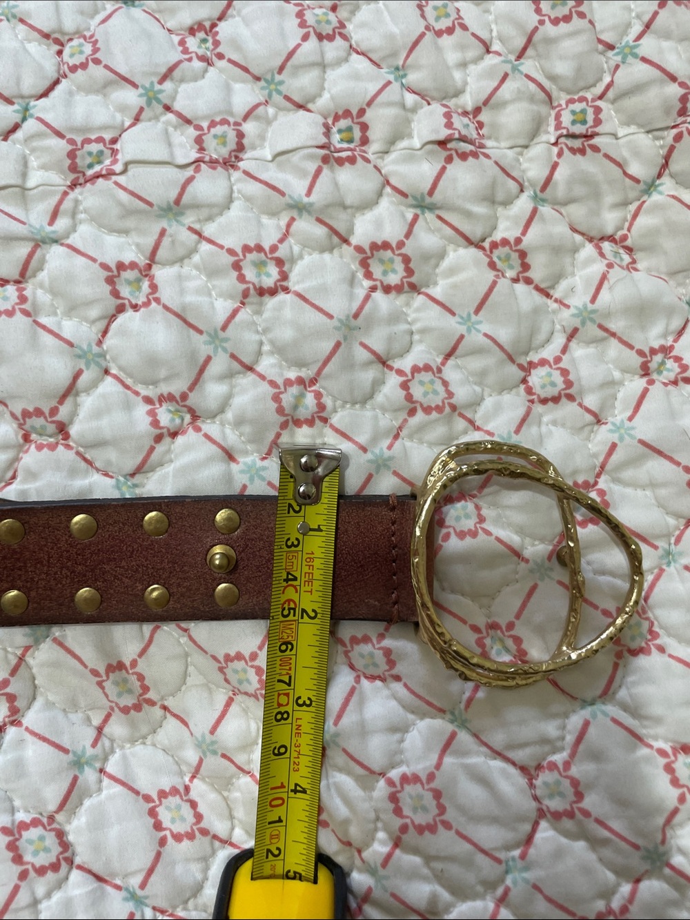 The free gold grommet studded belt with gold buckle - Picture 6 of 6